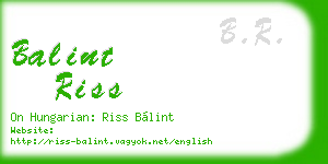 balint riss business card